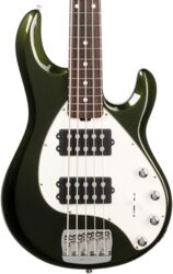 Basse électrique solid body Music man StingRay Special HH 5-String +Gig Bag - Fallout Green
