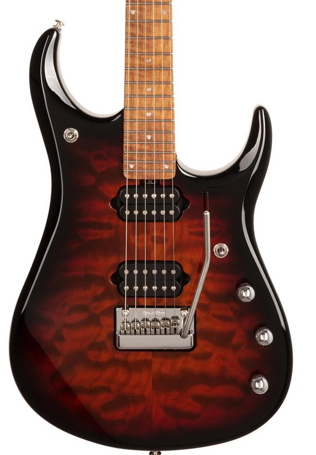 Guitare électrique métal Music man John Petrucci JP15 +Gig Bag - Tiger eye quilt top
