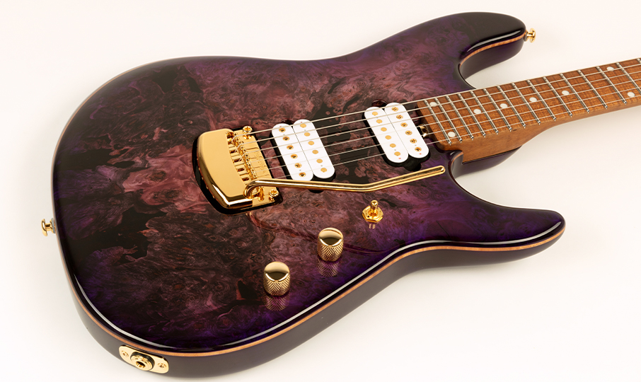 Music Man Jason Richardson 6 Cutlass Signature 6c 2h Trem Mn - Majora Purple - Guitare Électrique Forme Str - Variation 2