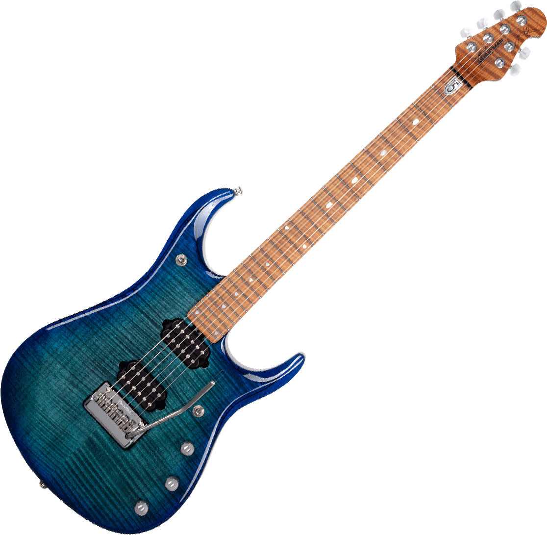 Music Man John Petrucci Jp15 Signature 2h Dimarzio Piezo Trem Mn +housse - Cerulean Paradise Flame - Guitare Électrique MÉtal - Variation 2