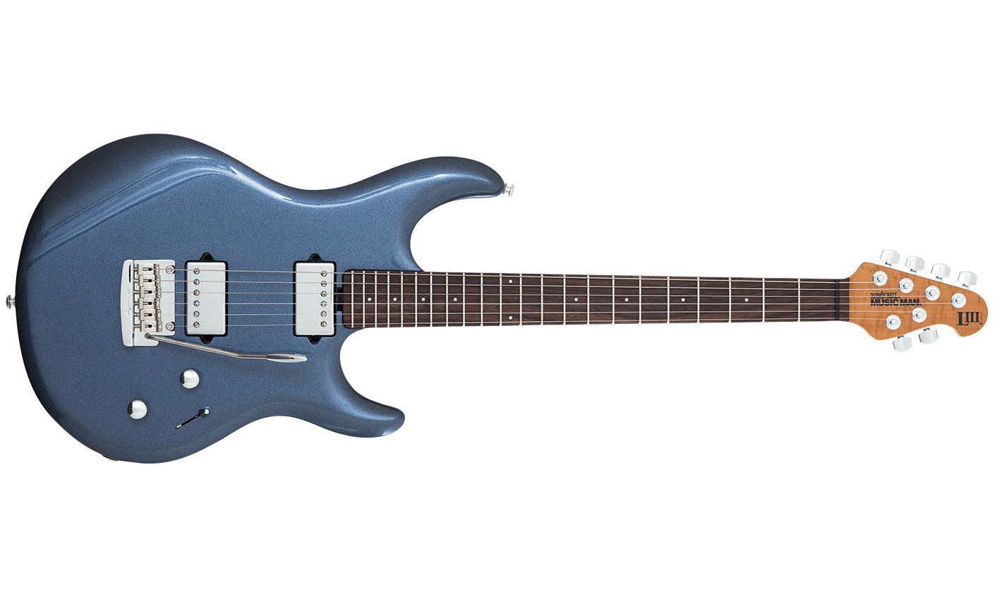 Music Man Steve Lukather Iii 3 Signature Hss Trem Rw - Bodhi Blue - Guitare Électrique Forme Str - Variation 7
