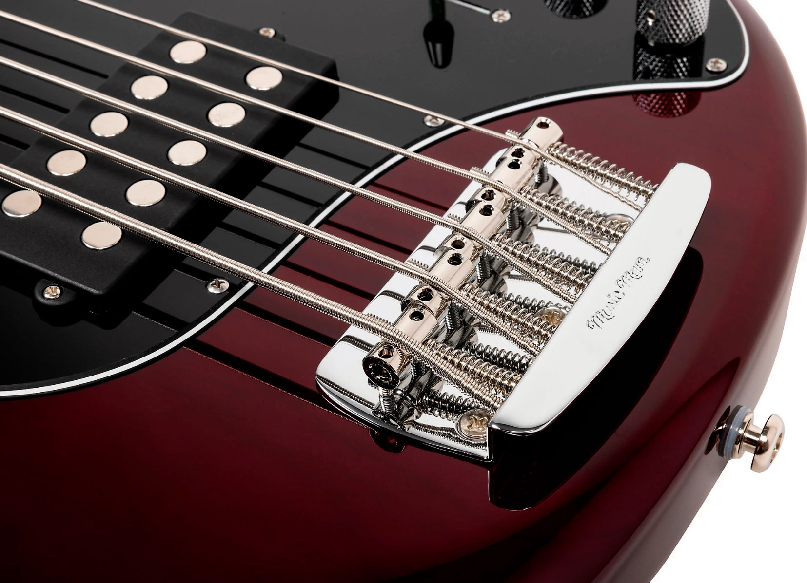 Music Man Stingray Special H 5c Active Mn +housse - Translucent Oxblood - Basse Électrique Solid Body - Variation 4