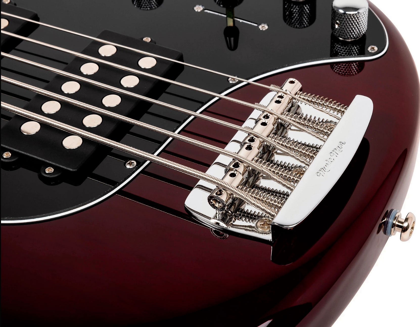 Music Man Stingray Special Hh 5c Active Mn +housse - Translucent Oxblood - Basse Électrique Solid Body - Variation 4