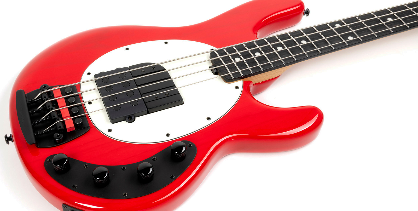 Music Man Tim Commerford Stingray Bass Active Signature Eb - Caliper Red - Basse Électrique Solid Body - Variation 3