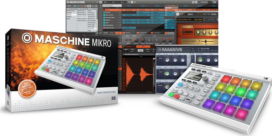 Native Instruments Maschine Mikro Mk2 White - ContrÔleur Midi - Main picture