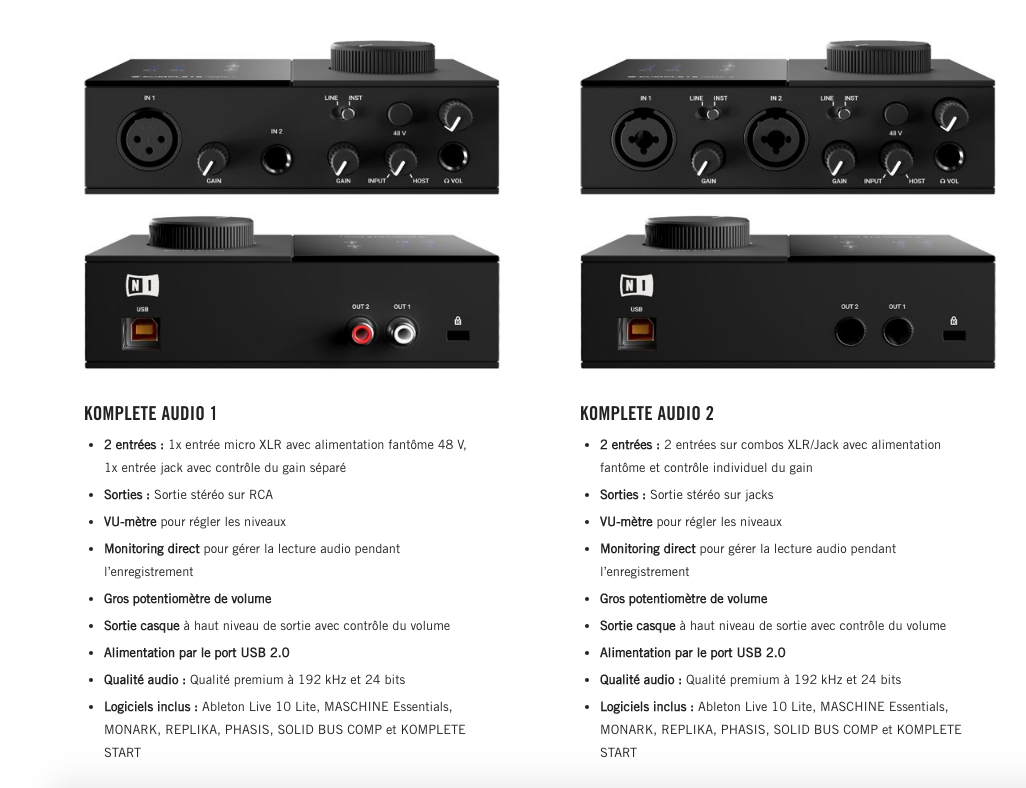 Native Instruments Komplete Audio 1 - Carte Son Usb - Variation 14