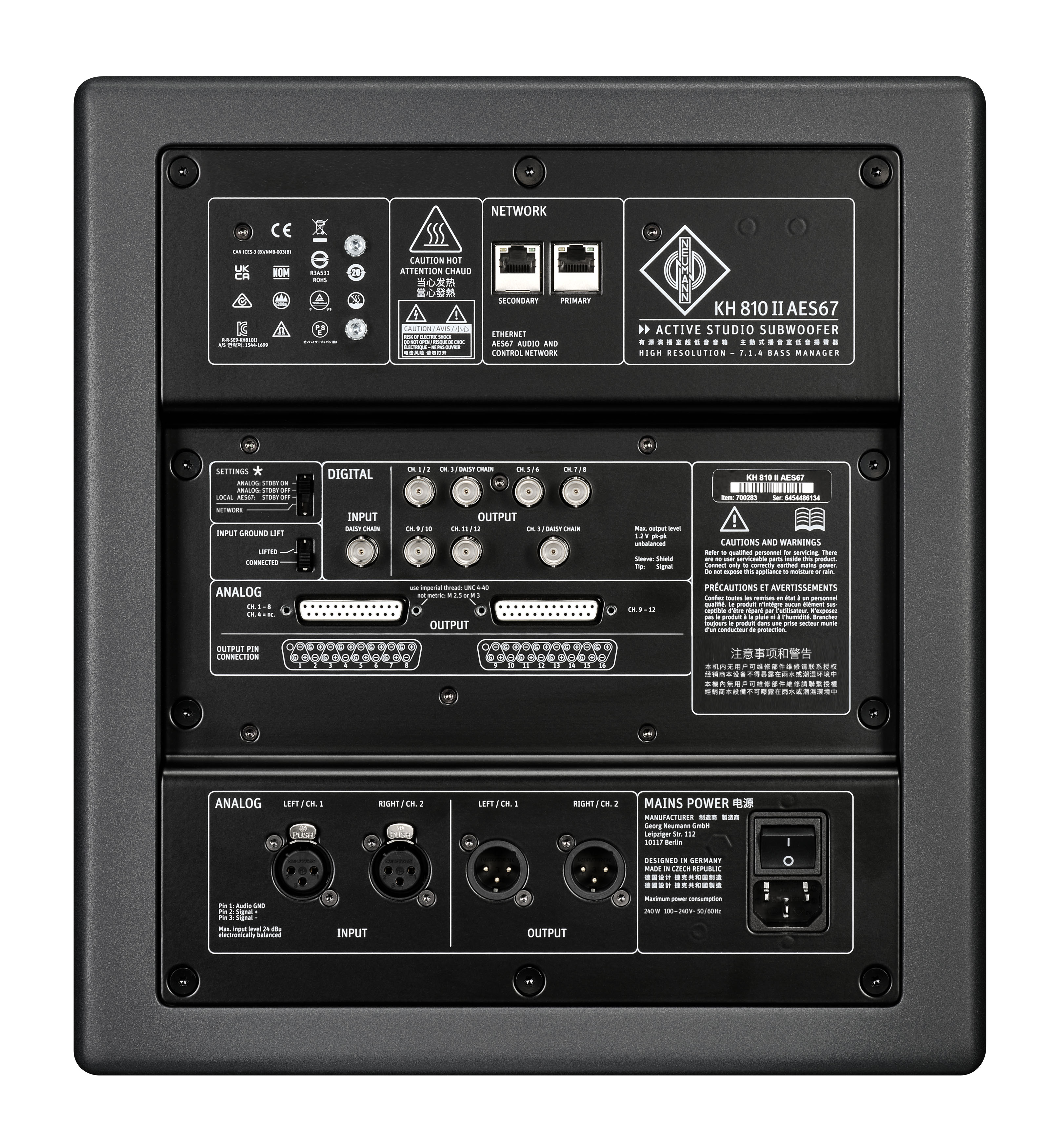 Neumann Kh 810 Ii Aes67 - Caisson Sub Sono Actif - Variation 1