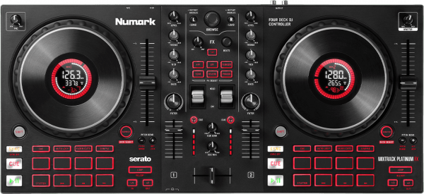 Numark Mixtrack Platinum Fx  + Udg U8302 Bl - Pack Dj Avec Housse/flight/decksaver - Variation 1