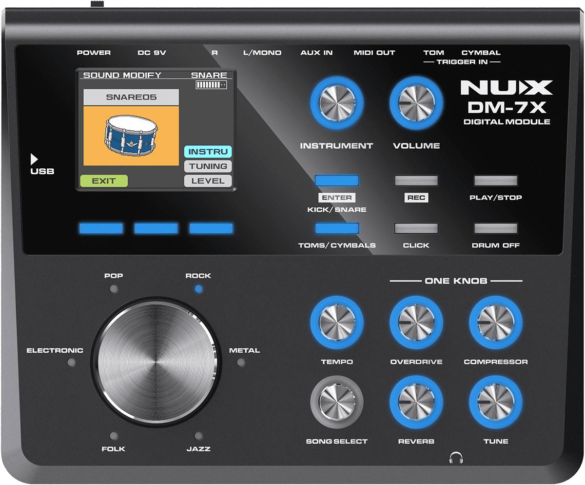 Nux Dm-7x Bundle Complet - X-hp1 + Dt90 + Vic5a + Tapis - Pack Batterie - Variation 4