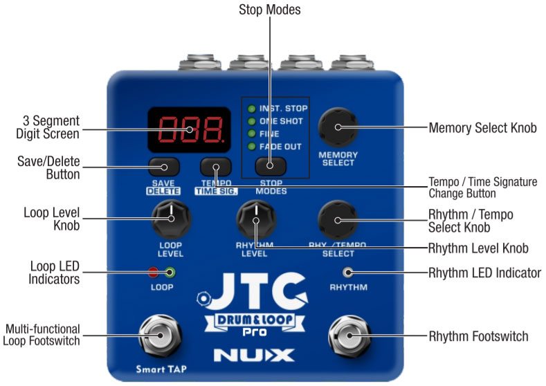 Nux Jtc Drum & Loop Pro Ndl-5 - PÉdale Looper - Variation 4