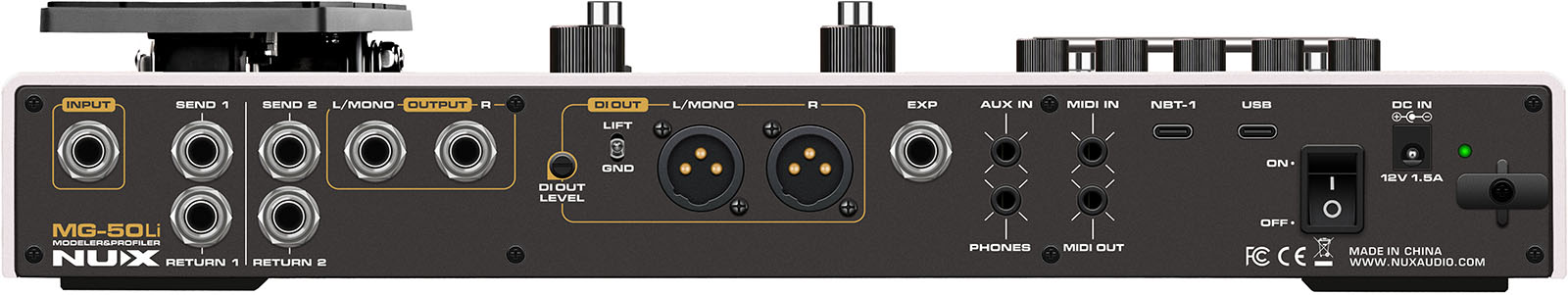 Nux Mg50 Li White Guitar & Bass - Multi Effet Guitare Électrique - Variation 1