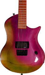 Guitare électrique single cut Omera guitars Lesly - Petrol chameleon