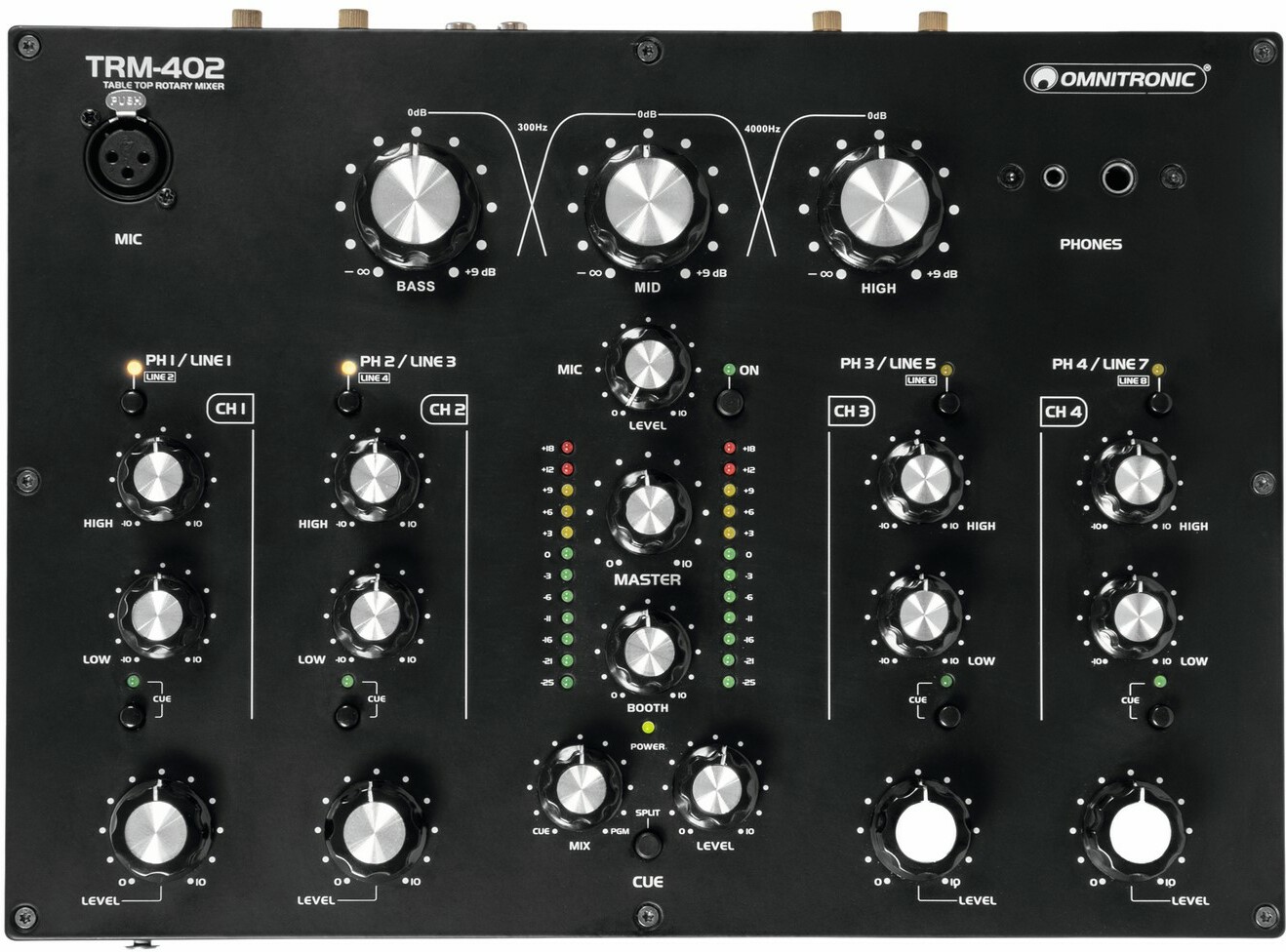 Omnitronic Trm-402 4-channel Rotary Mixer - Table De Mixage Dj - Main picture