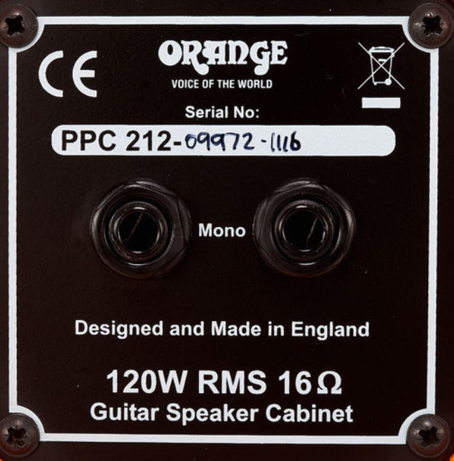 Orange Ppc212 Cab 2x12 Celestion Vintage 30 120w 16-ohm Orange - Baffle Ampli Guitare Électrique - Variation 4