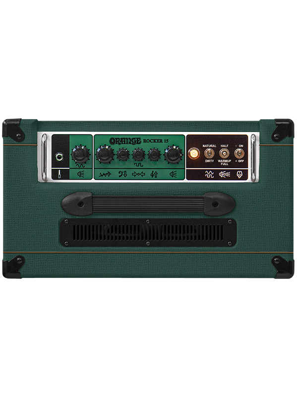 Orange Rocker 15 0.5/1/7/15w 1x10 Green Ltd - Ampli Guitare Électrique Combo - Variation 1