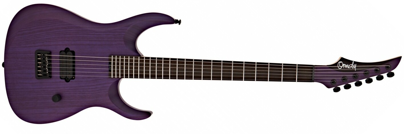 Ormsby Dino Cazares Dc Gtr 6 Signature Baritone H Seymour Duncan Ht Eb - Violaceous - Guitare Électrique Baryton - Main picture