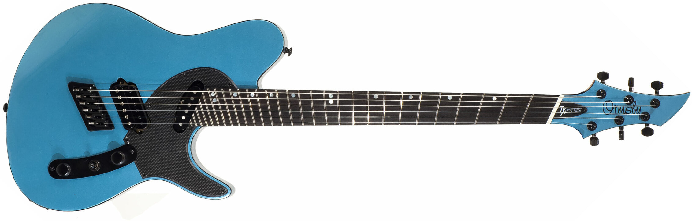 Ormsby Tx Gtr 6 Hs Ht Eb - Azure Blue - Guitare Électrique Multi-scale - Main picture