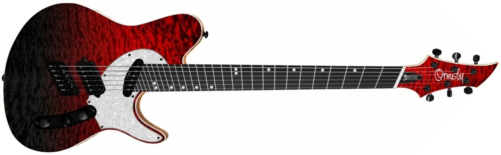 Ormsby Tx Gtr Exotic 6c Multiscale Hs Ht Eb - Bloodbath - Guitare Électrique Multi-scale - Main picture