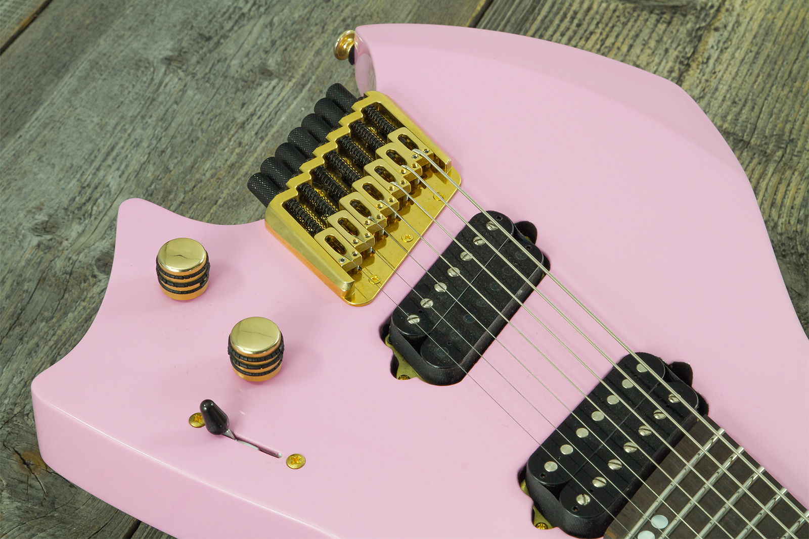 Ormsby Goliath Headless 7 Gtr Run 14 7c Multiscale 2h Ht Eb - Shell Pink - Guitare Électrique Multi-scale - Variation 3