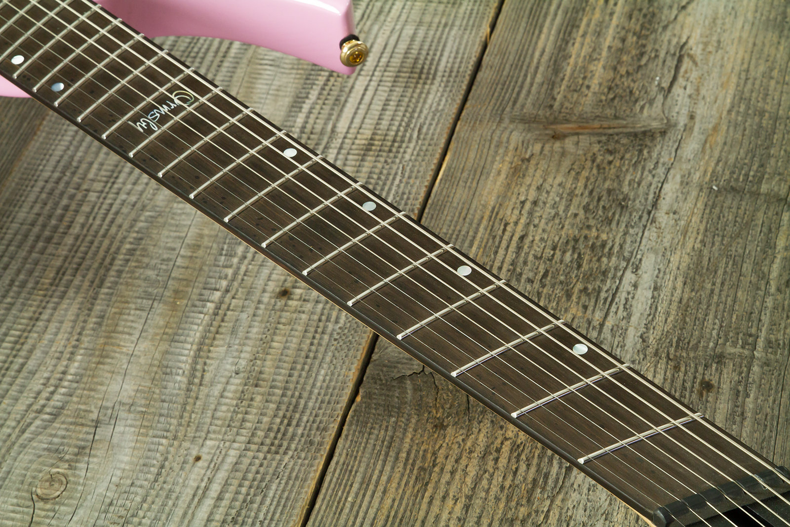 Ormsby Goliath Headless 7 Gtr Run 14 7c Multiscale 2h Ht Eb - Shell Pink - Guitare Électrique Multi-scale - Variation 5