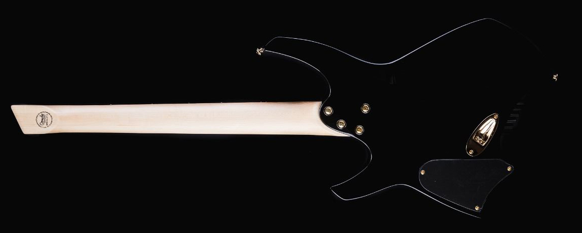 Ormsby Goliath Headless Gtr 6c Multiscale 2h Ht Eb - Tuxedo Black - Guitare Électrique Forme Str - Variation 1
