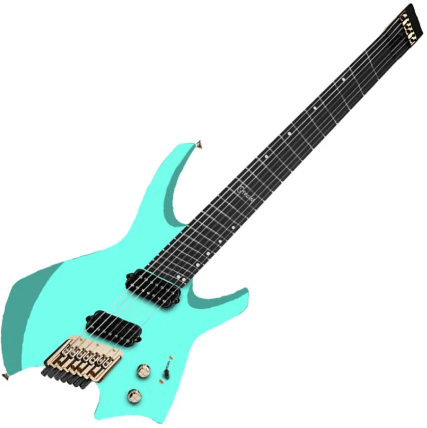 Ormsby Goliath Headless Gtr 7c Run 14c Multiscale 2h Ht Eb - Sea Foam - Guitare Électrique Multi-scale - Variation 1