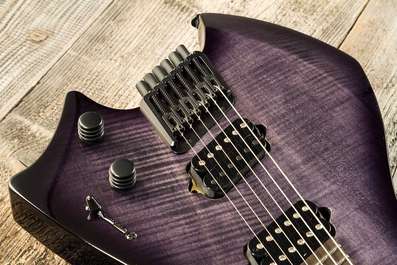Ormsby Goliath Headless Gtr Run 17 6c Multiscale 2h Ht Eb - Dahlia Black - Guitare Électrique Multi-scale - Variation 3