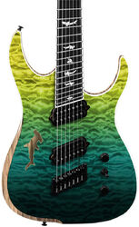 Guitare électrique multi-scale Ormsby Hype GTR Shark 7-String - Carribean blue/green