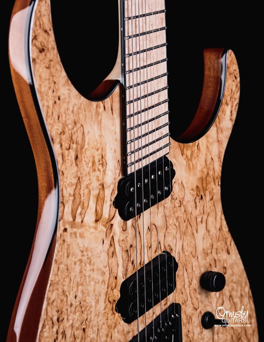 Ormsby Hype Gtr Elite 2 6c Multiscale 2h Ht Eb - Karelian Birch Natural - Guitare Électrique Multi-scale - Variation 3