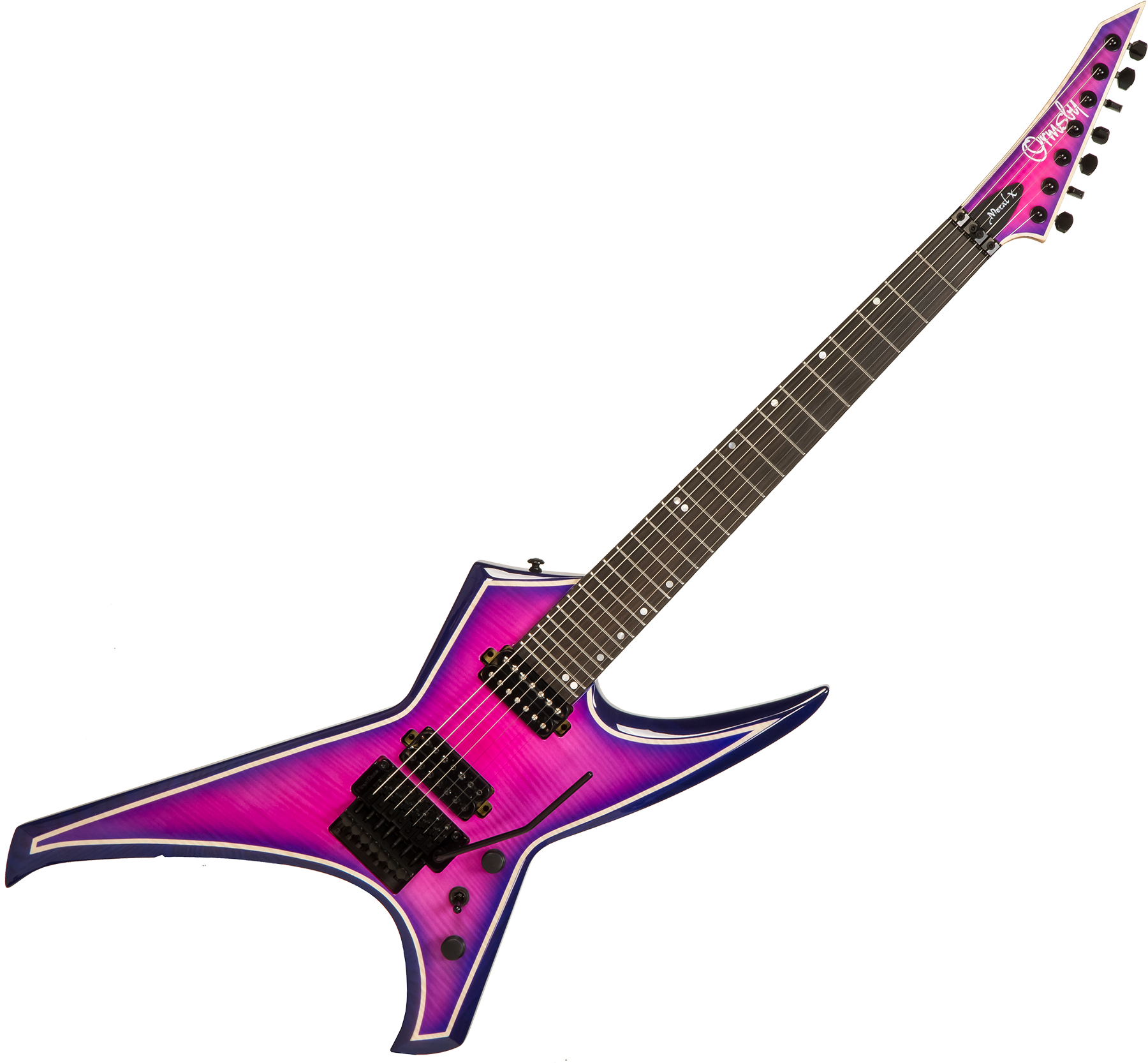 Guitare électrique baryton Ormsby Metal X 7 - dragonburst rose
