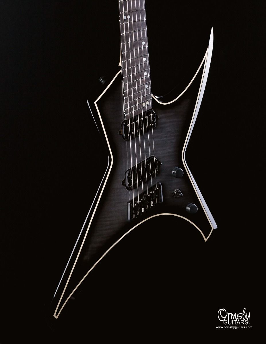 Ormsby Hype Gtr 8 Ltd Run 16 8c Multiscale 2h Ht Eb - Dahlia Black - Guitare Électrique Multi-scale - Variation 2