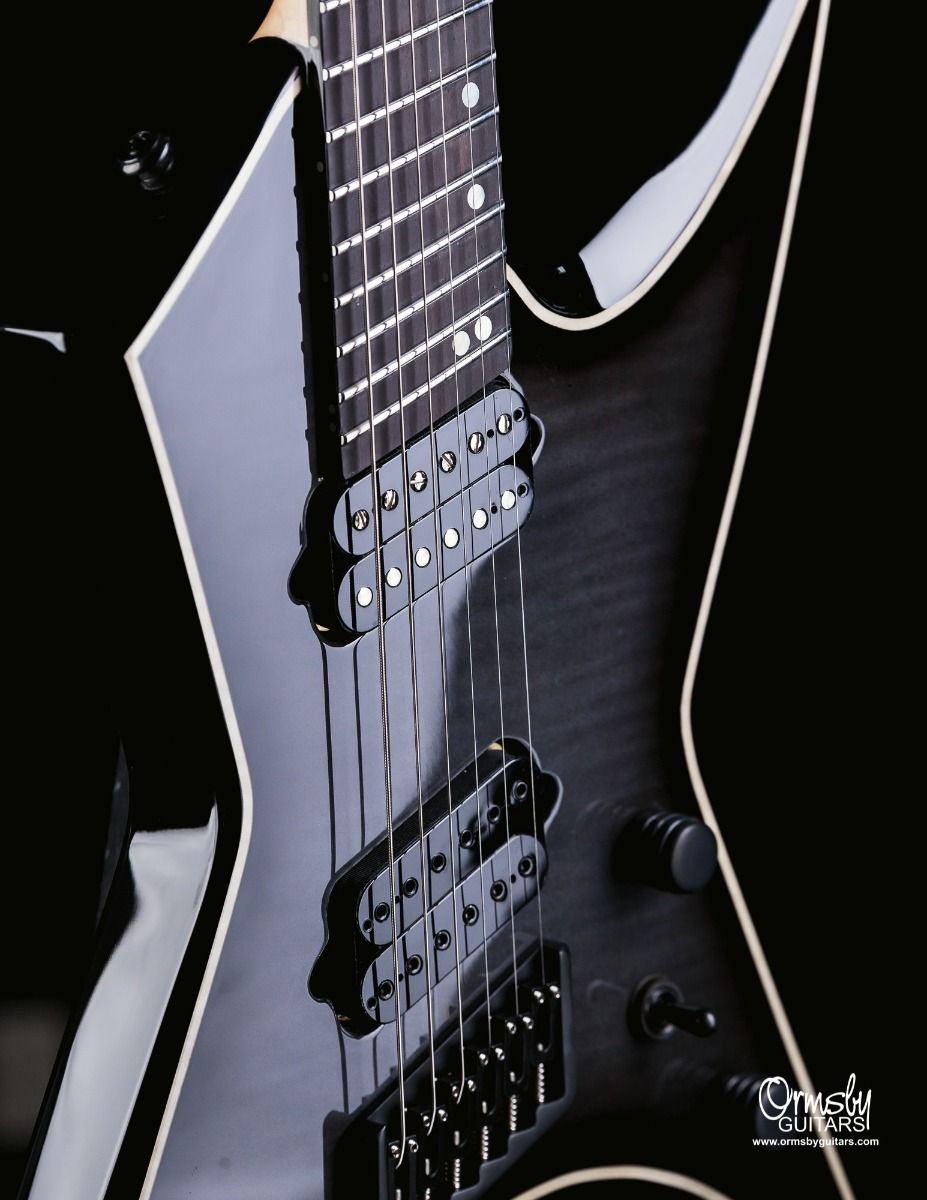 Ormsby Hype Gtr 8 Ltd Run 16 8c Multiscale 2h Ht Eb - Dahlia Black - Guitare Électrique Multi-scale - Variation 3