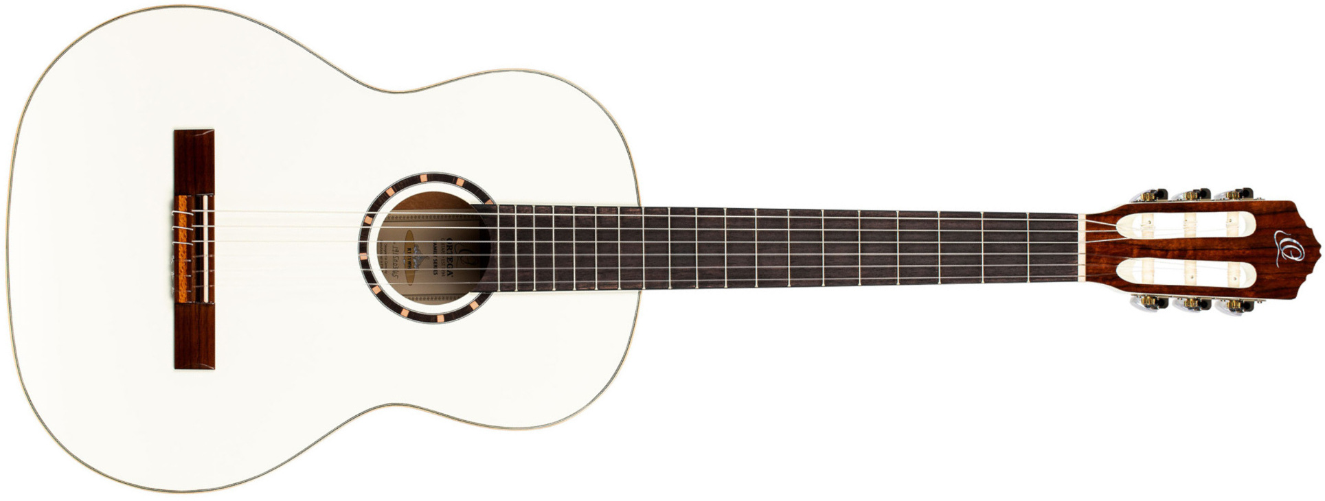 Ortega R121 Gloss 52mm Epicea Acajou So + Housse - White - Guitare Classique Format 4/4 - Main picture