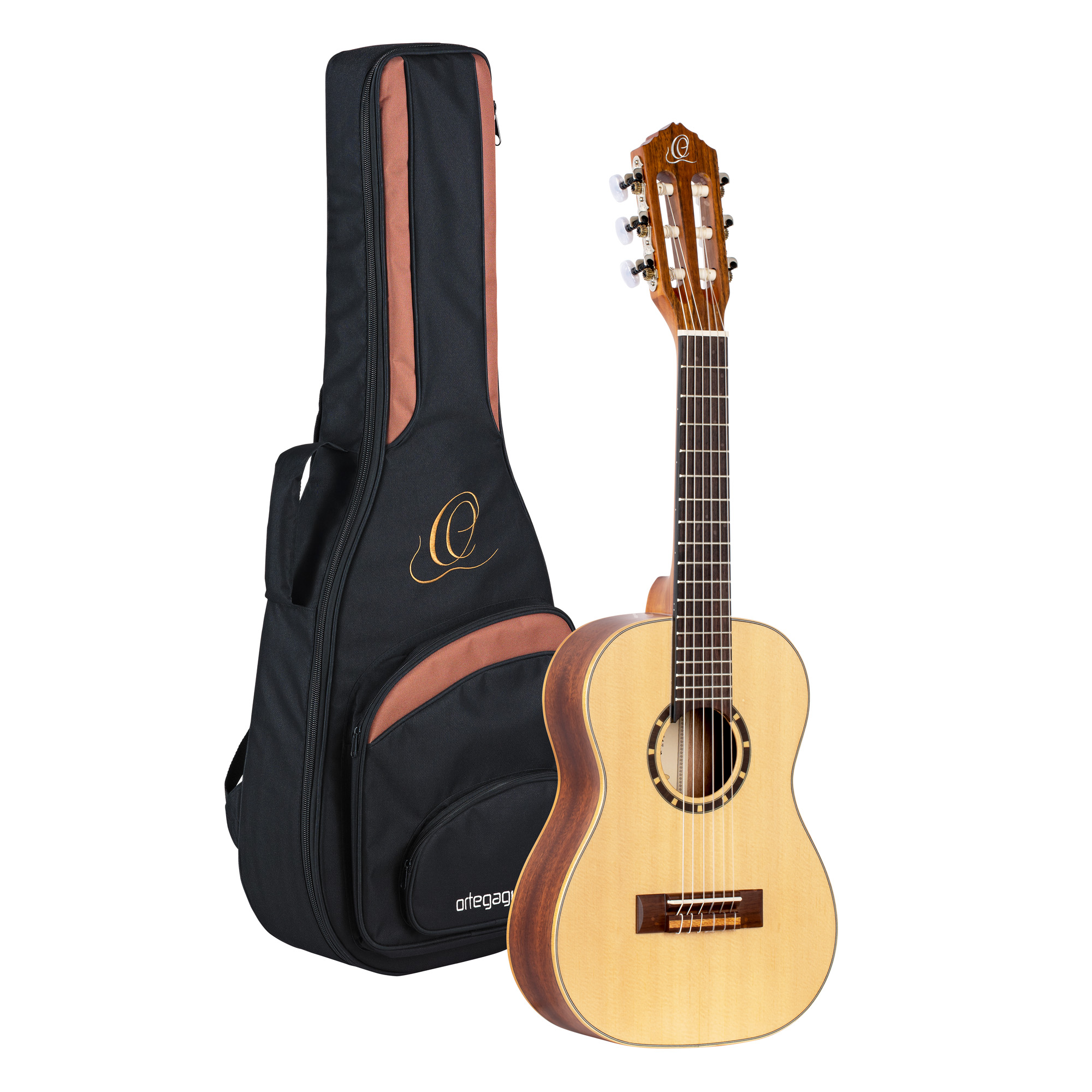 Ortega R121 1/4 Epicea Acajou - Natural - Guitare Classique Format 1/4 - Variation 1