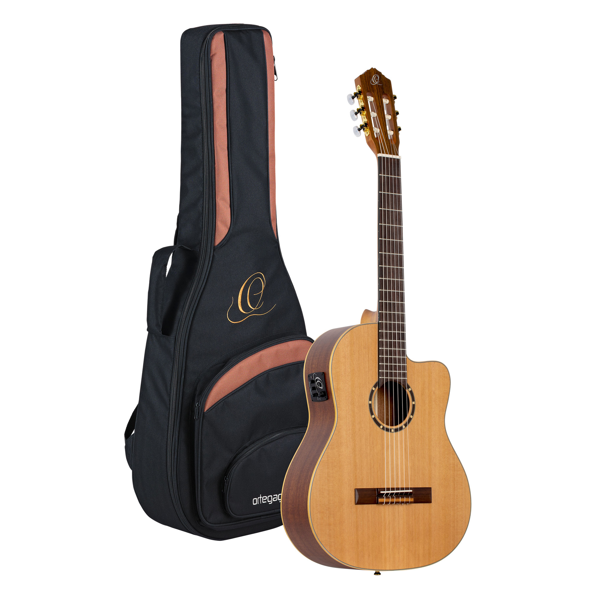 Ortega Rce131 52mm Table Massive Cedre Acajou So + Housse - Natural - Guitare Classique Format 4/4 - Variation 3