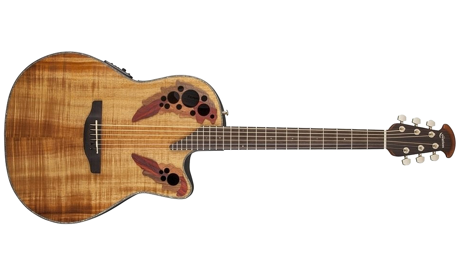 Ovation Ce44p-fkoa Celebrity Elite Plus Mid Depth Cw Koa Lyrachord Rw - Natural - Guitare Electro Acoustique - Variation 1