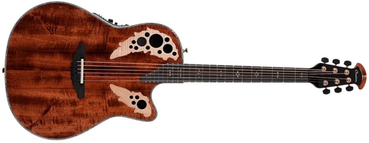 Ovation C2078axp-koa Elite Plus Deep Contour Depth Cw Epicea/koa Lyrachord Eb - Natural - Guitare Electro Acoustique - Main picture