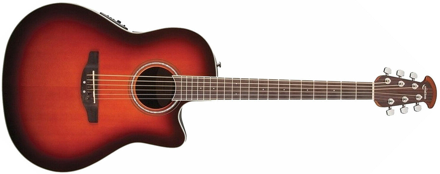 Ovation Cs24-1 Celebrity Standard Mid Depth Cw Epicea Lyrachord Rw - Sunburst - Guitare Electro Acoustique - Main picture