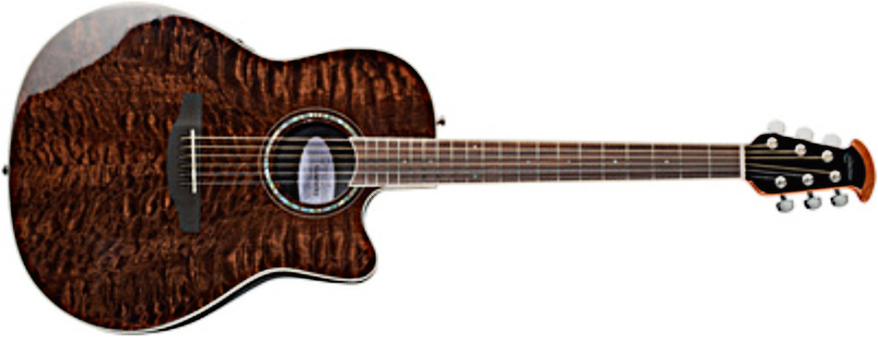 Ovation Cs28p-tge Celebrity Standard Plus Super Shallow Depth Cw Erable Lyrachord Rw - Natural - Guitare Electro Acoustique - Main picture