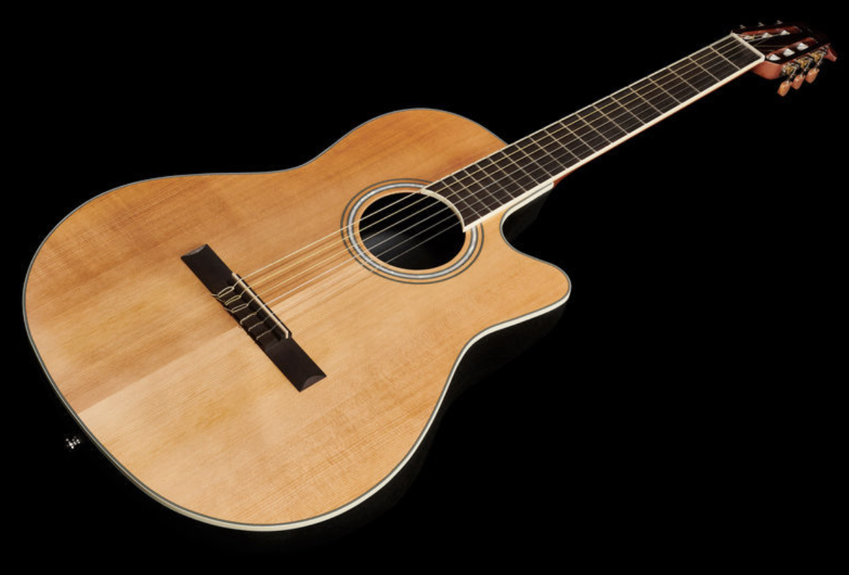 Ovation Cs24c-4 Celebrity Tradition Mid Depth Cw Cedre Lyrachord Ova - Natural - Guitare Classique Format 4/4 - Variation 1