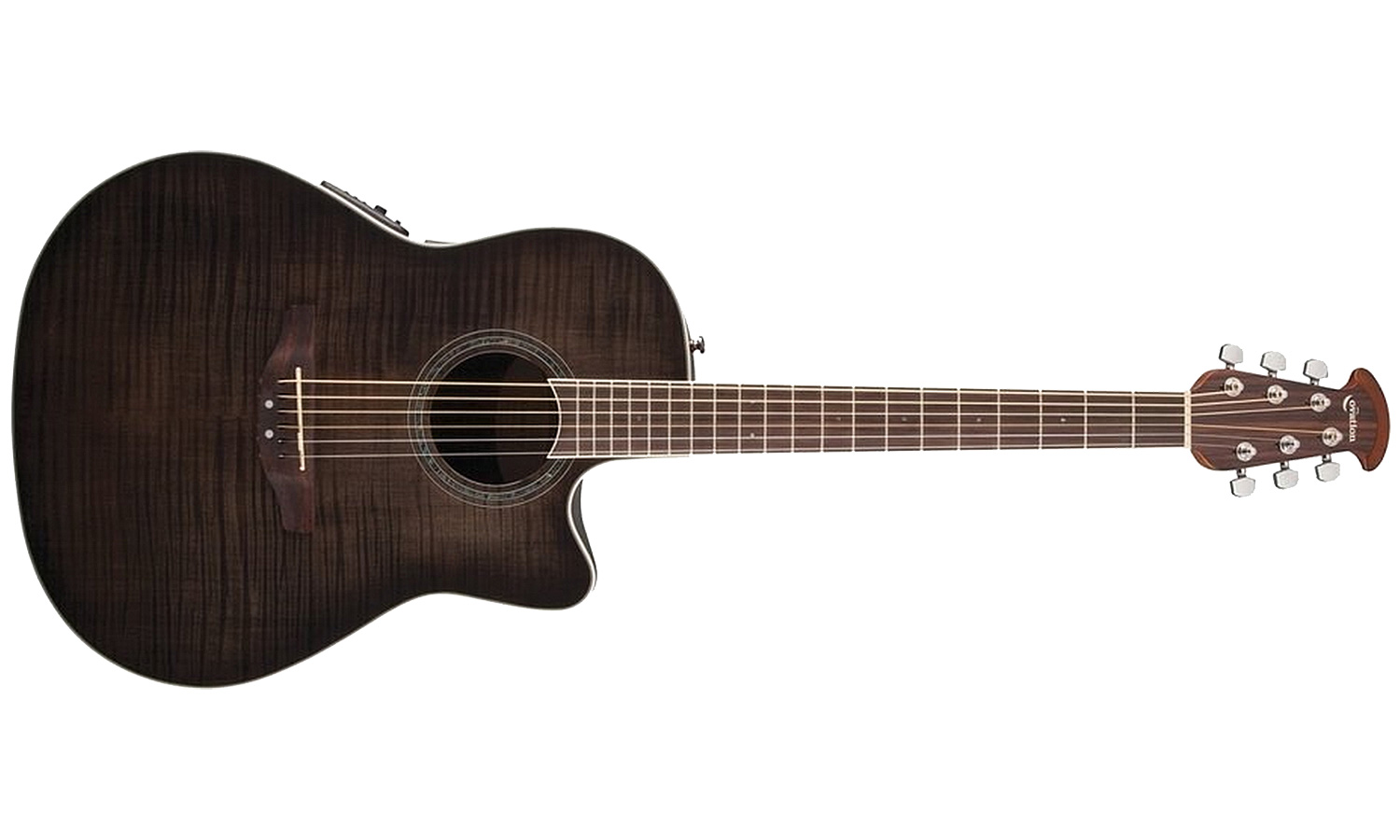 Ovation Cs24p-tbby Celebrity Standard Plus Mid Depth Cw Erable Lyrachord Rw - Trans Black - Guitare Electro Acoustique - Variation 1