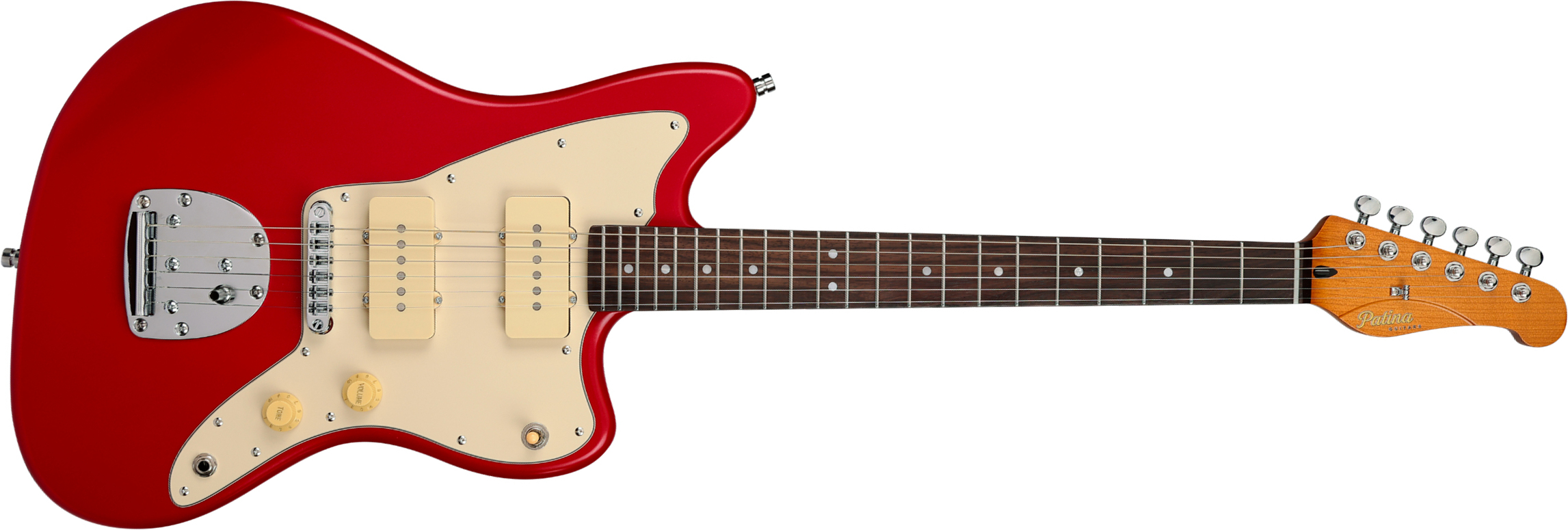 Patina Guitars Pj3 Car 2s Trem Rw - Candy Apple Red - Guitare Électrique RÉtro Rock - Main picture