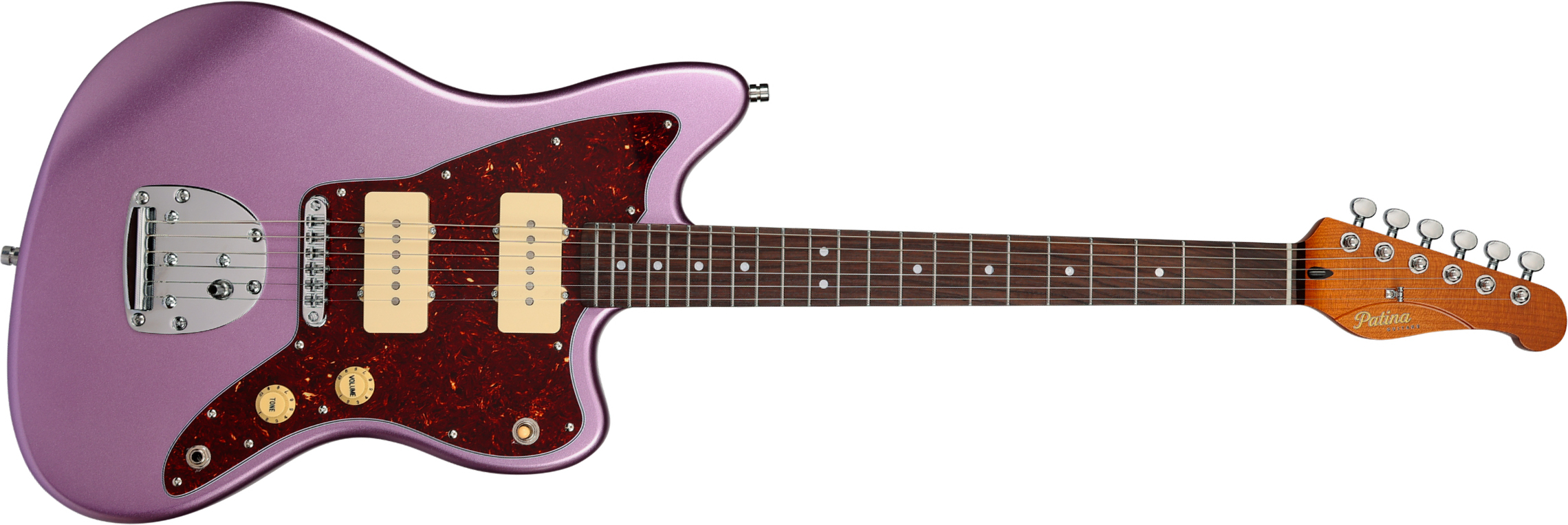 Patina Guitars Pj3 Pp 2s Trem Rw - Purple - Guitare Électrique RÉtro Rock - Main picture