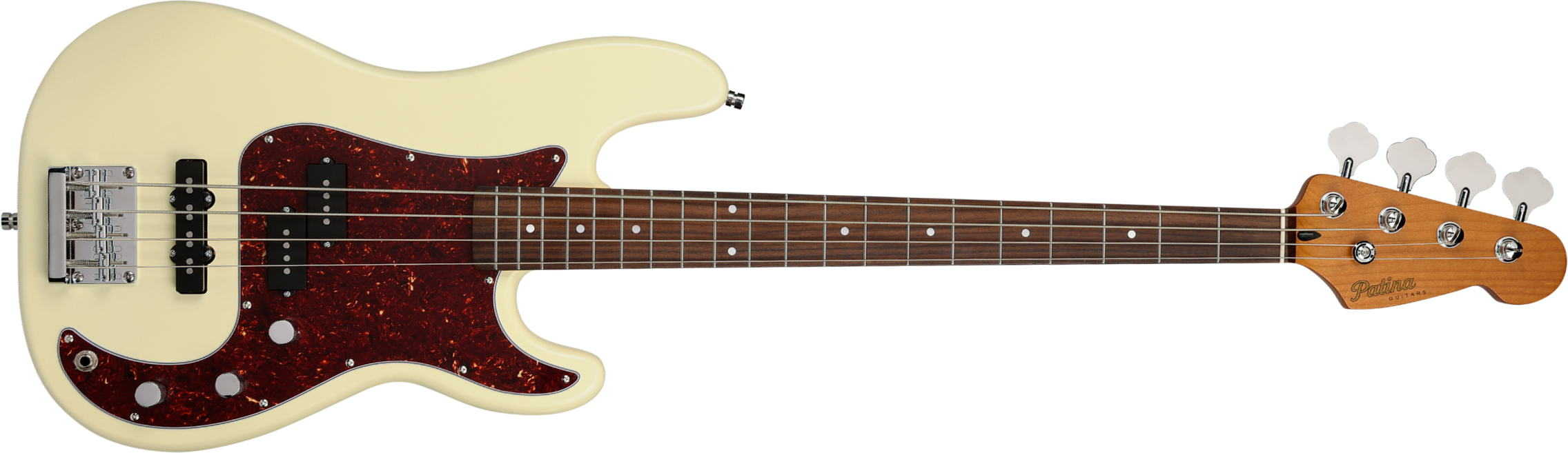 Patina Guitars Ppb3 Ow 1s Ht Rw - Olympic White - Basse Électrique Solid Body - Main picture