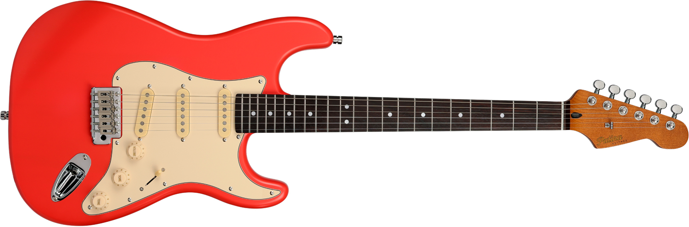 Patina Guitars Ps3 Frd 3s Trem Rw - Fiesta Red - Guitare Électrique Forme Str - Main picture