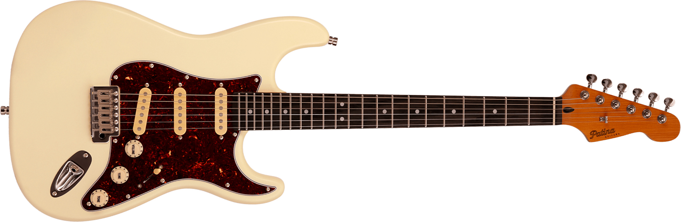 Patina Guitars Ps3 Ow 3s Trem Rw - Olympic White - Guitare Électrique Forme Str - Main picture