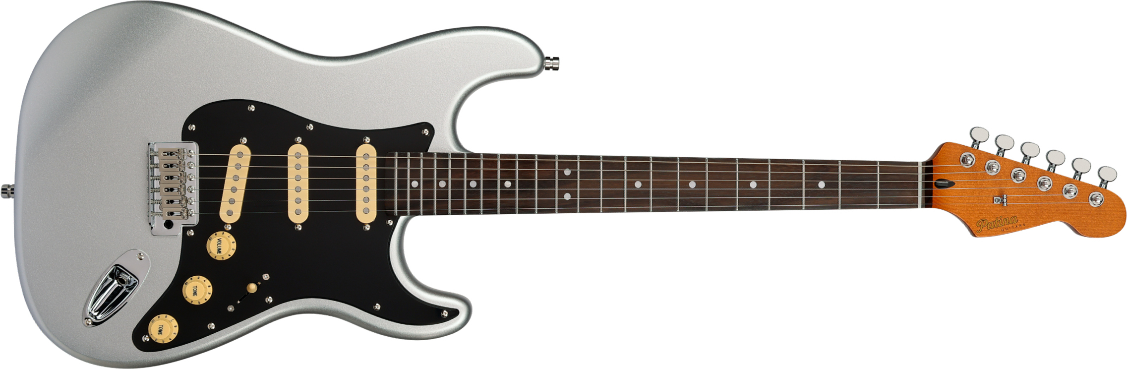 Patina Guitars Ps3 Sl 3s Trem Rw - Silver - Guitare Électrique Forme Str - Main picture