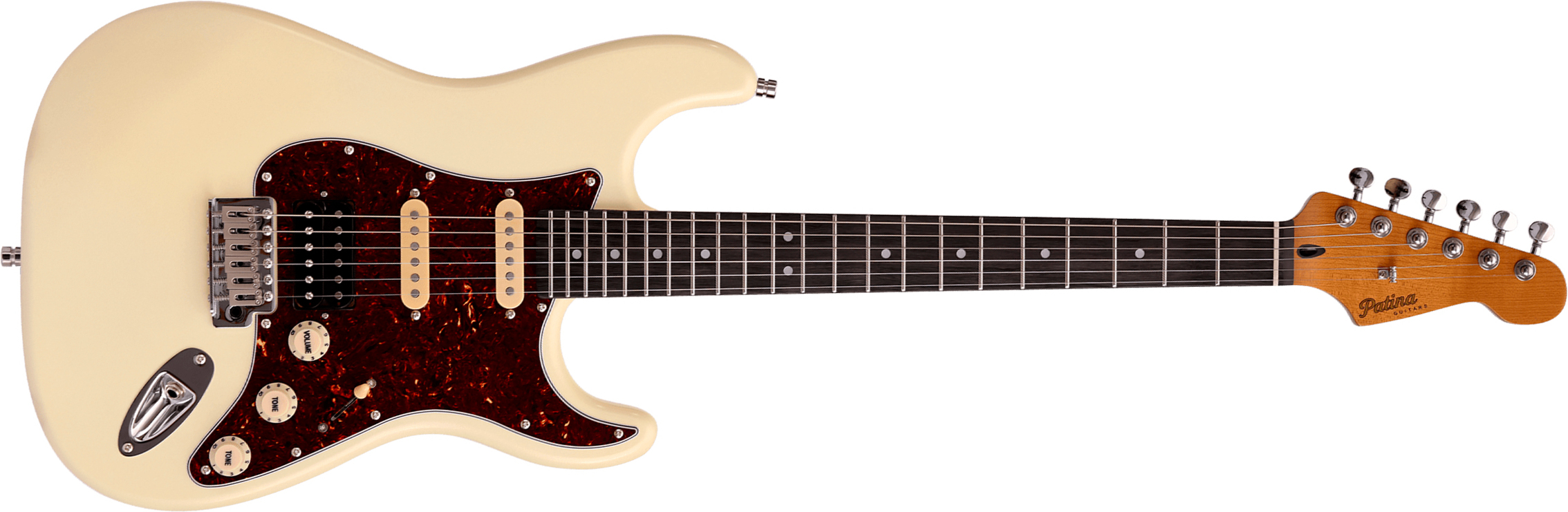Patina Guitars Ps4 Ow Hss Trem Rw - Olympic White - Guitare Électrique Forme Str - Main picture