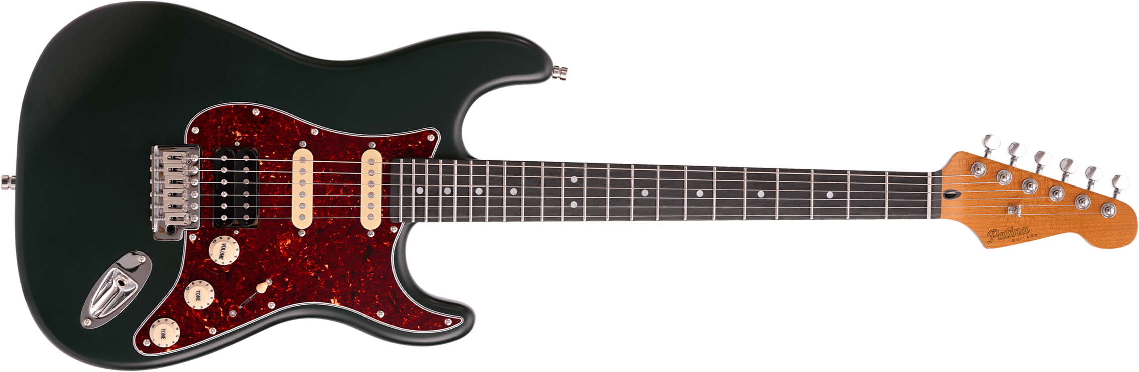 Patina Guitars Ps4 Sgr Hss Trem Rw - Sherwood Green - Guitare Électrique Forme Str - Main picture