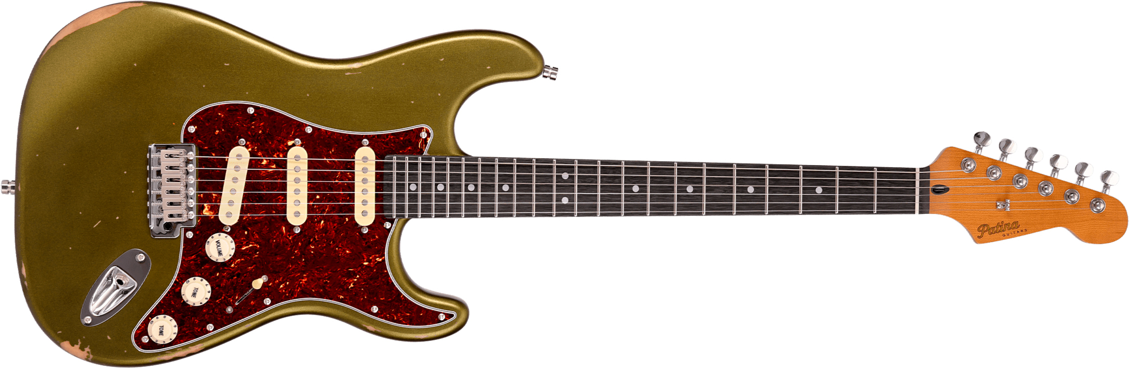 Patina Guitars Ps6 Sgr R 3s Trem Rw - Sherwood Green Relic - Guitare Électrique Forme Str - Main picture